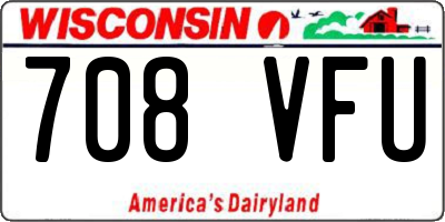 WI license plate 708VFU