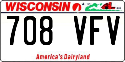 WI license plate 708VFV