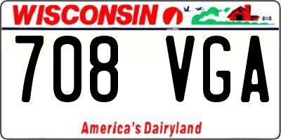 WI license plate 708VGA