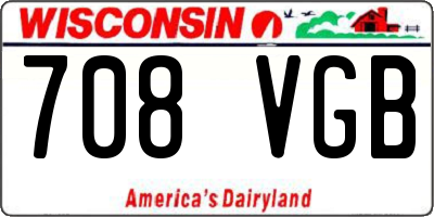 WI license plate 708VGB