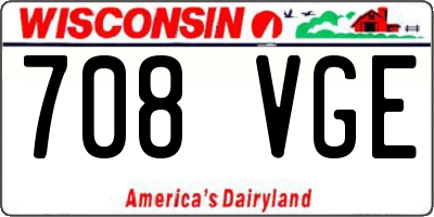 WI license plate 708VGE