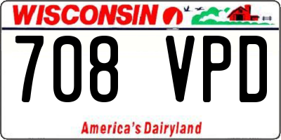 WI license plate 708VPD