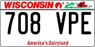 WI license plate 708VPE