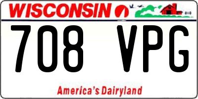 WI license plate 708VPG
