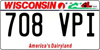 WI license plate 708VPI