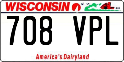 WI license plate 708VPL