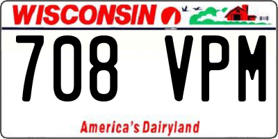 WI license plate 708VPM