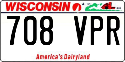 WI license plate 708VPR