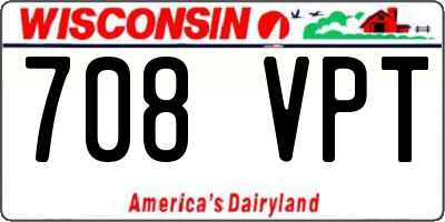 WI license plate 708VPT