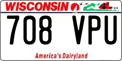 WI license plate 708VPU