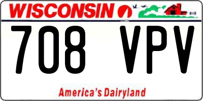 WI license plate 708VPV
