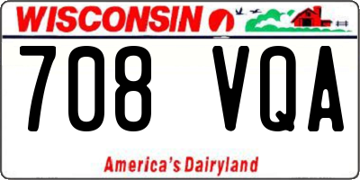 WI license plate 708VQA
