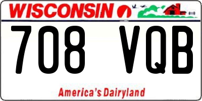 WI license plate 708VQB