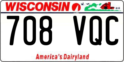 WI license plate 708VQC