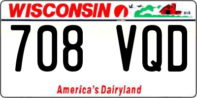 WI license plate 708VQD