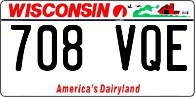 WI license plate 708VQE