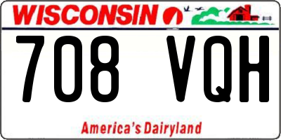 WI license plate 708VQH