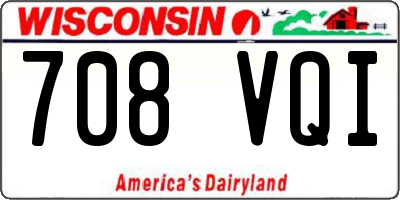 WI license plate 708VQI