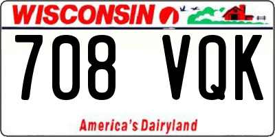 WI license plate 708VQK