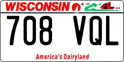 WI license plate 708VQL