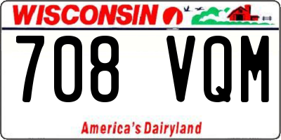 WI license plate 708VQM