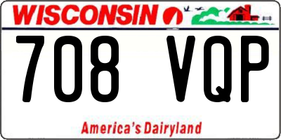 WI license plate 708VQP