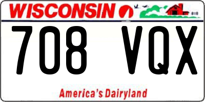 WI license plate 708VQX