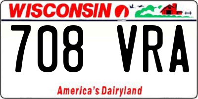WI license plate 708VRA