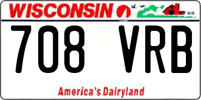 WI license plate 708VRB