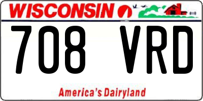 WI license plate 708VRD