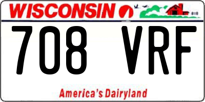 WI license plate 708VRF