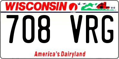 WI license plate 708VRG