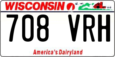 WI license plate 708VRH