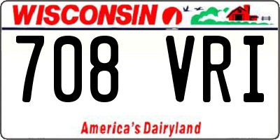 WI license plate 708VRI