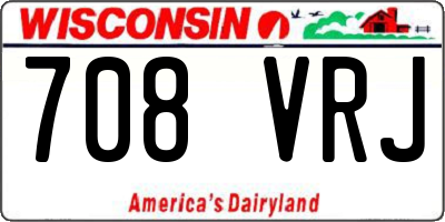 WI license plate 708VRJ