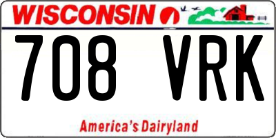 WI license plate 708VRK