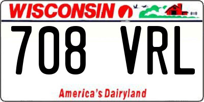 WI license plate 708VRL