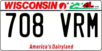 WI license plate 708VRM