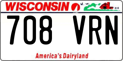 WI license plate 708VRN