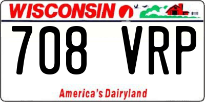 WI license plate 708VRP