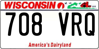 WI license plate 708VRQ