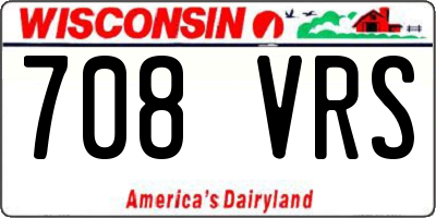 WI license plate 708VRS