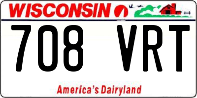 WI license plate 708VRT
