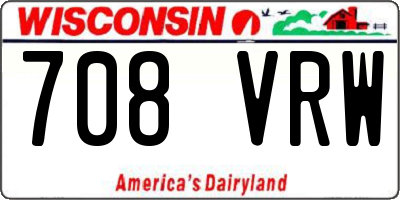 WI license plate 708VRW