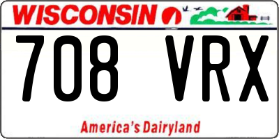 WI license plate 708VRX