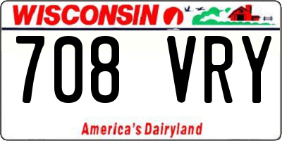 WI license plate 708VRY