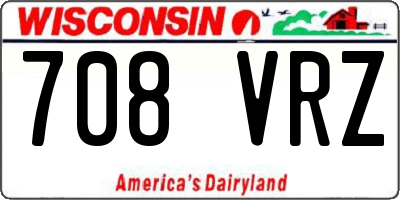 WI license plate 708VRZ
