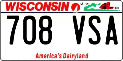 WI license plate 708VSA