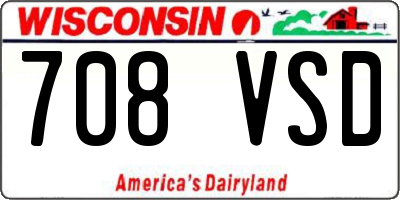 WI license plate 708VSD
