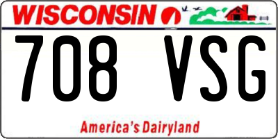 WI license plate 708VSG